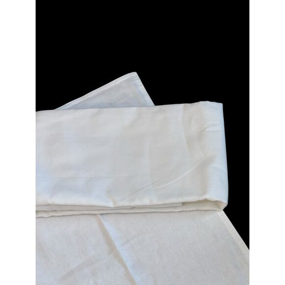 Dapu Pillowcases Set of 2 King Size French Linen & Cotton Blend Ivory Shams New - Picture 5 of 7
